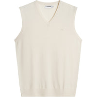 J.Lindeberg Golf Jumper - Liam Knitted Vest - White AW26
