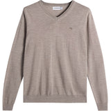 J.Lindeberg Golf Jumper - Lymann Knitted V-Neck - Brindle Mel. AW26