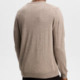 J.Lindeberg Golf Jumper - Lymann Knitted V-Neck - Brindle Mel. AW26