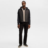 J.Lindeberg Golf Jumper - Lymann Knitted V-Neck - Brindle Mel. AW26