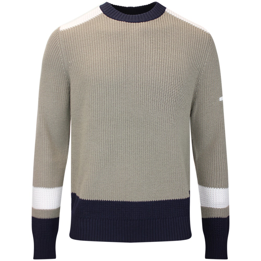 J.Lindeberg Golf Jumper - Stan CB Chunky Knit - Brindle AW26