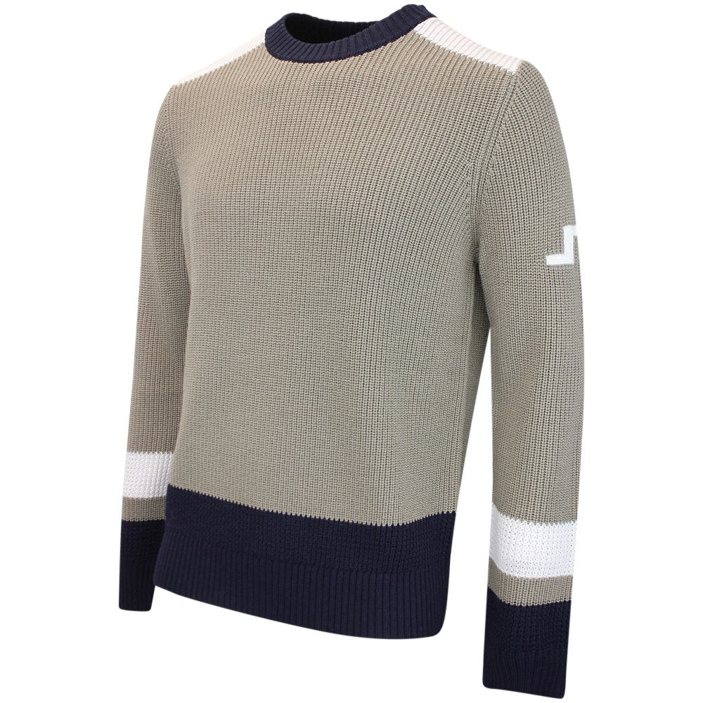 J.Lindeberg Golf Jumper - Stan CB Chunky Knit - Brindle AW26