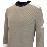 J.Lindeberg Golf Jumper - Stan CB Chunky Knit - Brindle AW26