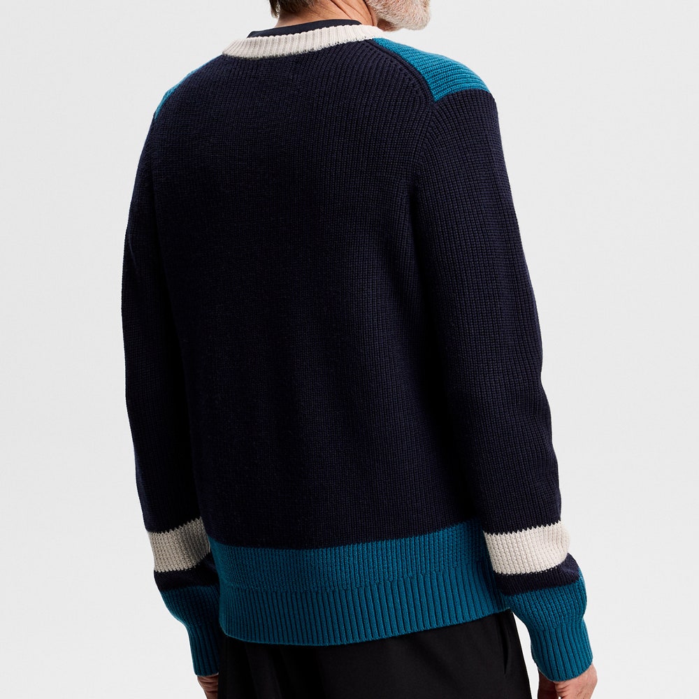 J.Lindeberg Golf Jumper - Stan CB Chunky Knit - JL Navy AW26