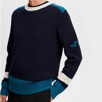 J.Lindeberg Golf Jumper - Stan CB Chunky Knit - JL Navy AW26