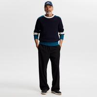 J.Lindeberg Golf Jumper - Stan CB Chunky Knit - JL Navy AW26