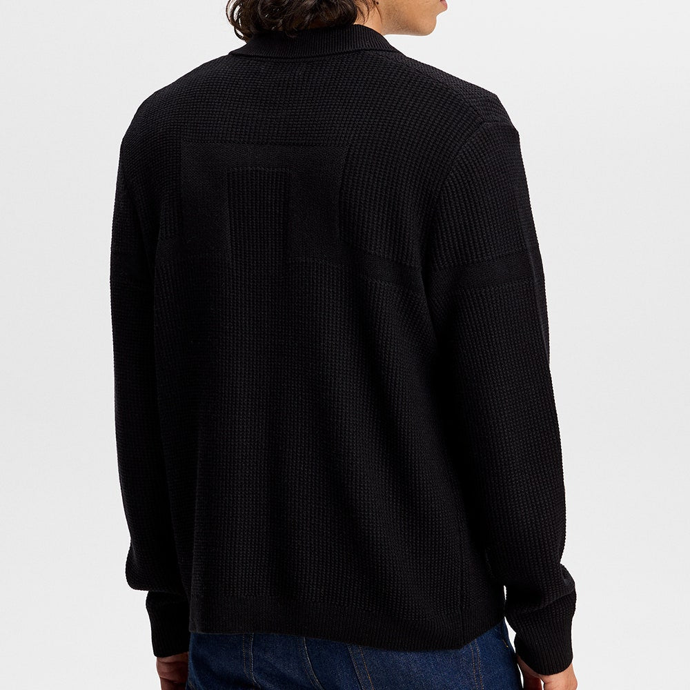 J.Lindeberg Golf Jumper - Willem Cardigan - Black AW26