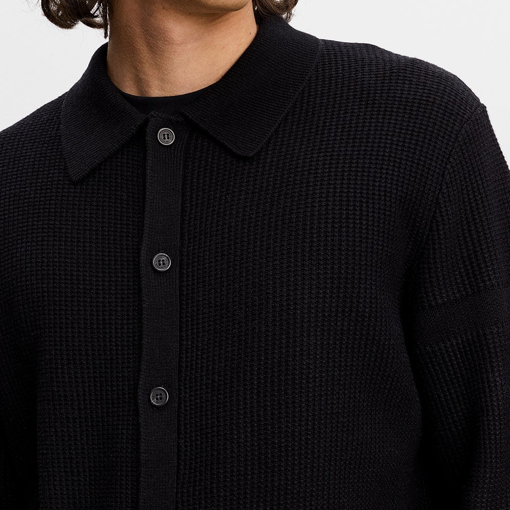 J.Lindeberg Golf Jumper - Willem Cardigan - Black AW26