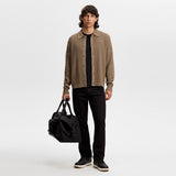 J.Lindeberg Golf Jumper - Willem Cardigan - Brindle AW26