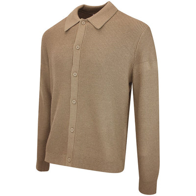 J.Lindeberg Golf Jumper - Willem Cardigan - Brindle AW26