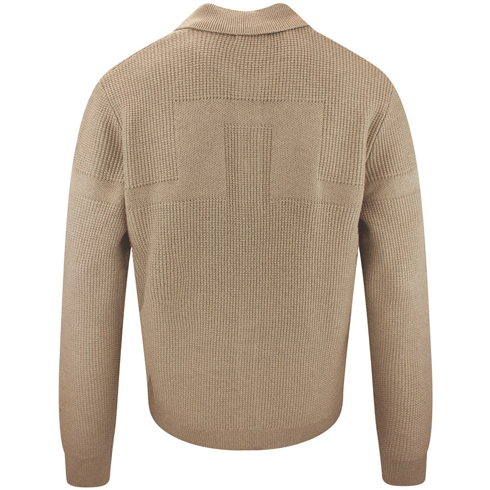 J.Lindeberg Golf Jumper - Willem Cardigan - Brindle AW26
