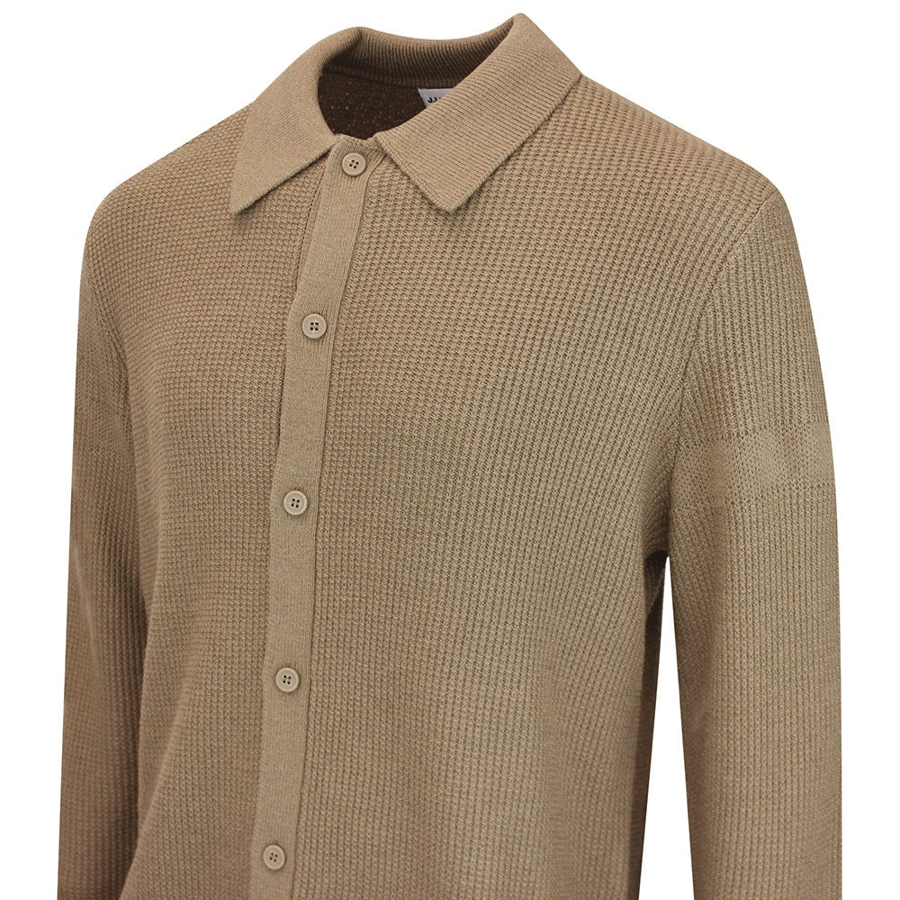 J.Lindeberg Golf Jumper - Willem Cardigan - Brindle AW26