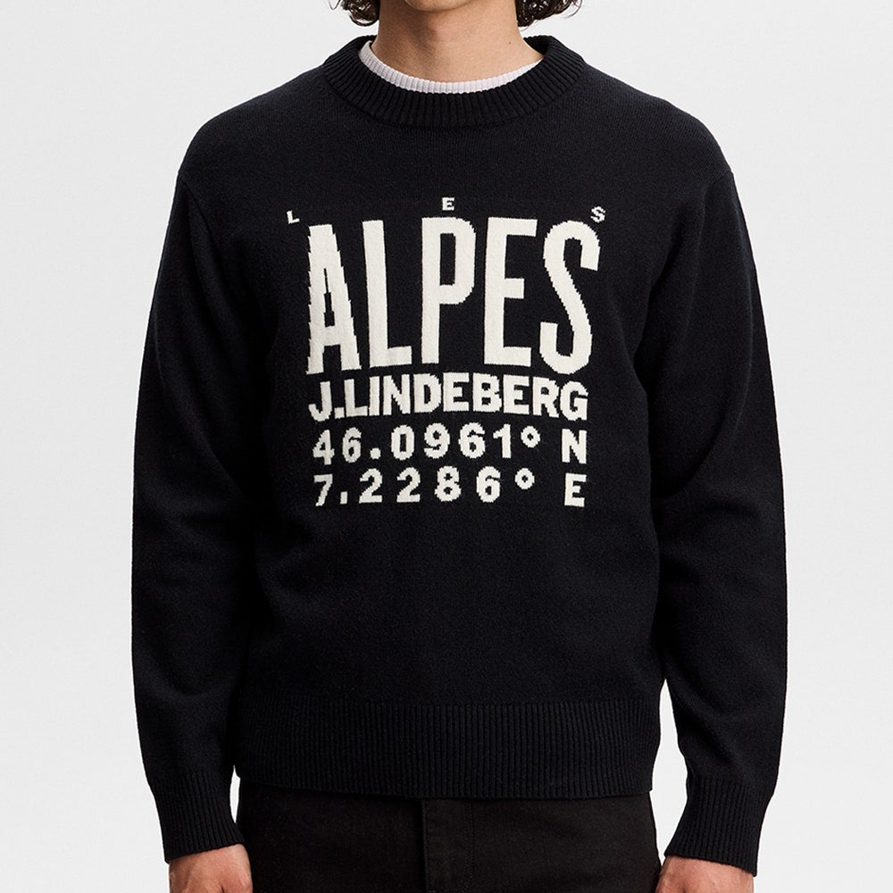 J.Lindeberg Golf Jumper - William Knitted Sweater - Black AW26