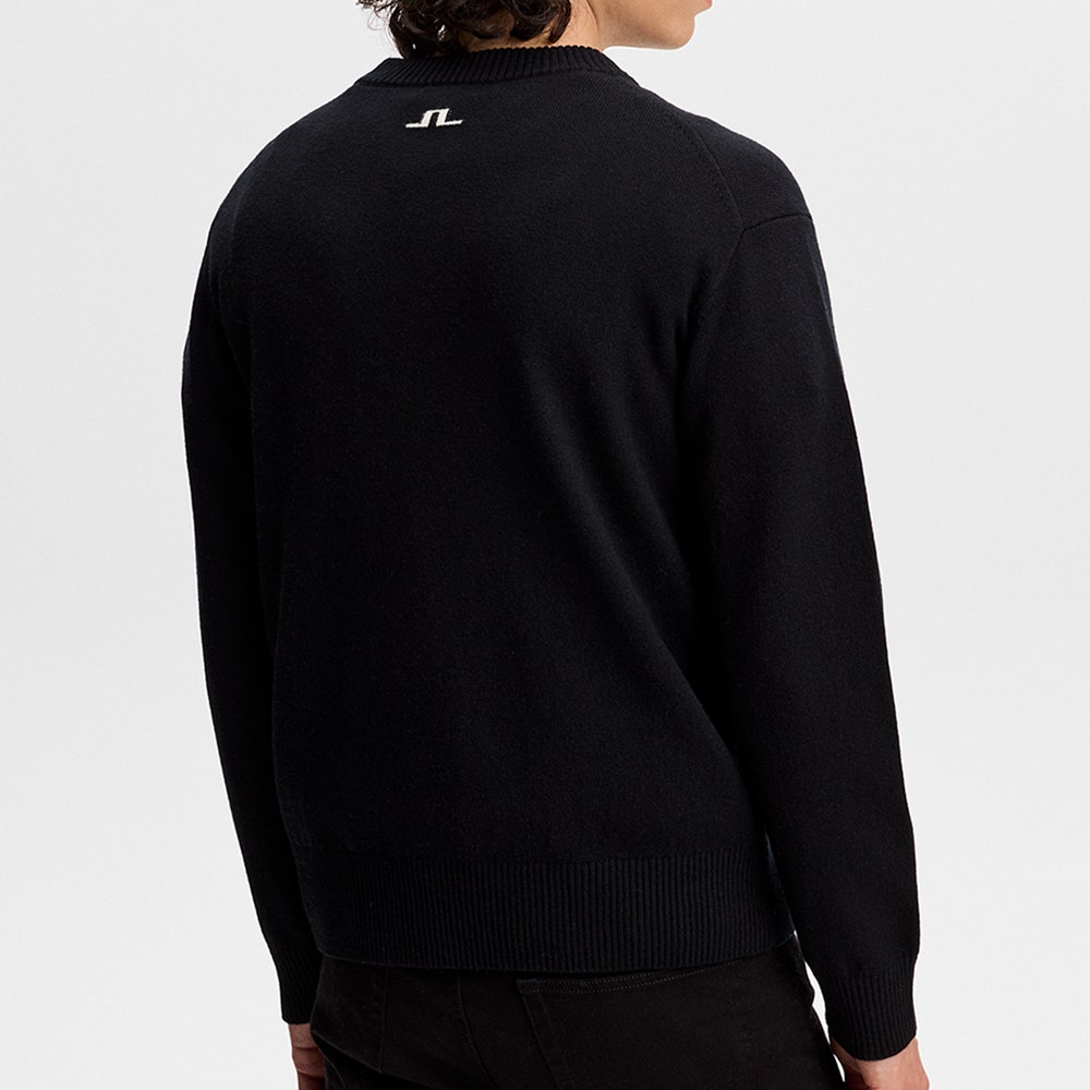 J.Lindeberg Golf Jumper - William Knitted Sweater - Black AW26