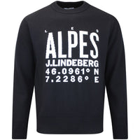 J.Lindeberg Golf Jumper - William Knitted Sweater - Black AW26