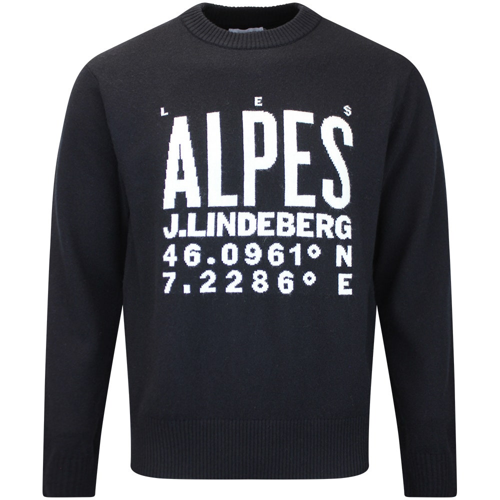 J.Lindeberg Golf Jumper - William Knitted Sweater - Black AW26