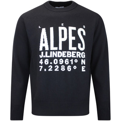 J.Lindeberg Golf Jumper - William Knitted Sweater - Black AW26