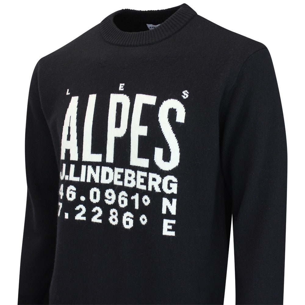 J.Lindeberg Golf Jumper - William Knitted Sweater - Black AW26