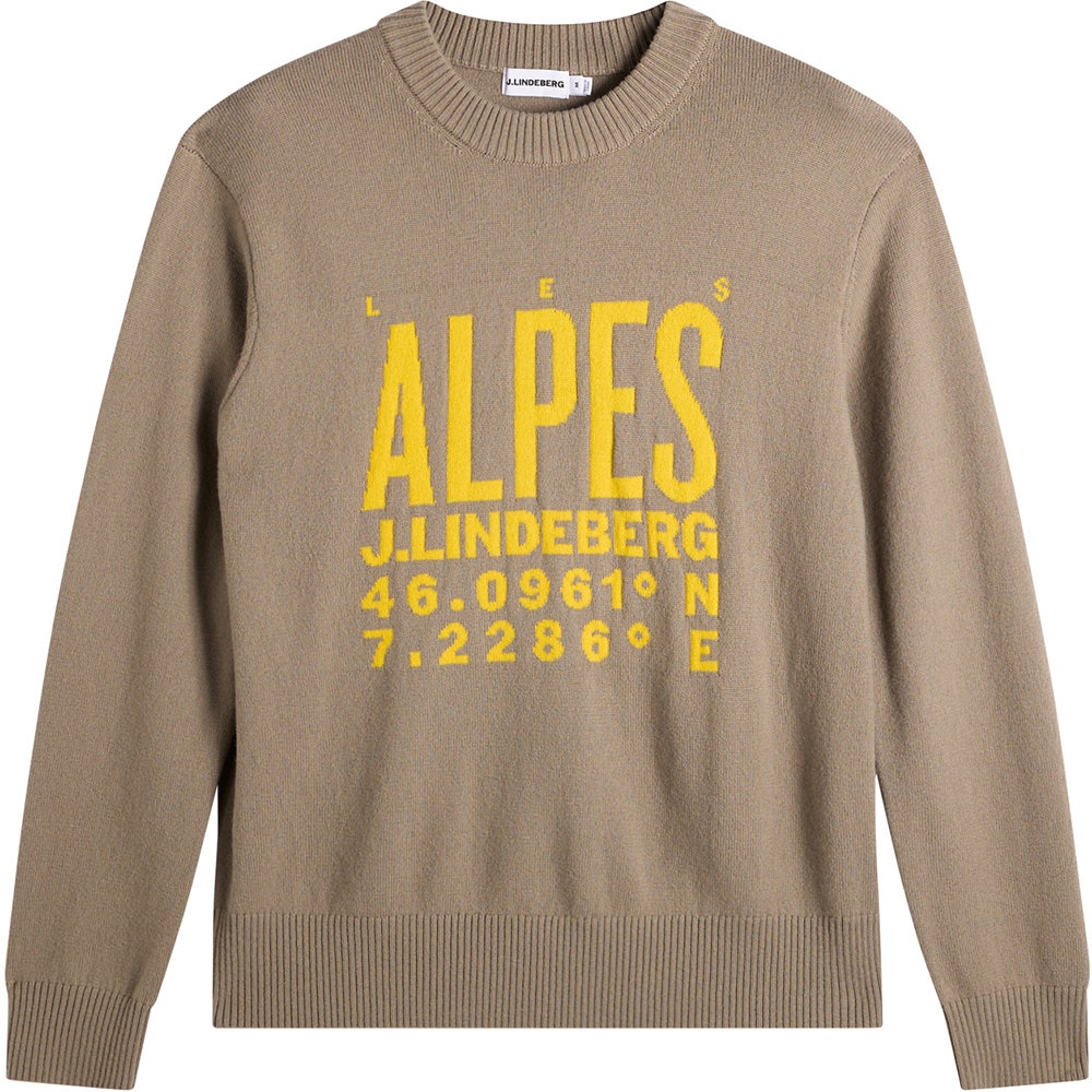 J.Lindeberg Golf Jumper - William Knitted Sweater - Brindle AW26