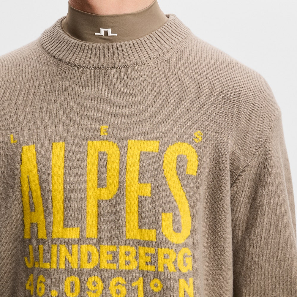 J.Lindeberg Golf Jumper - William Knitted Sweater - Brindle AW26