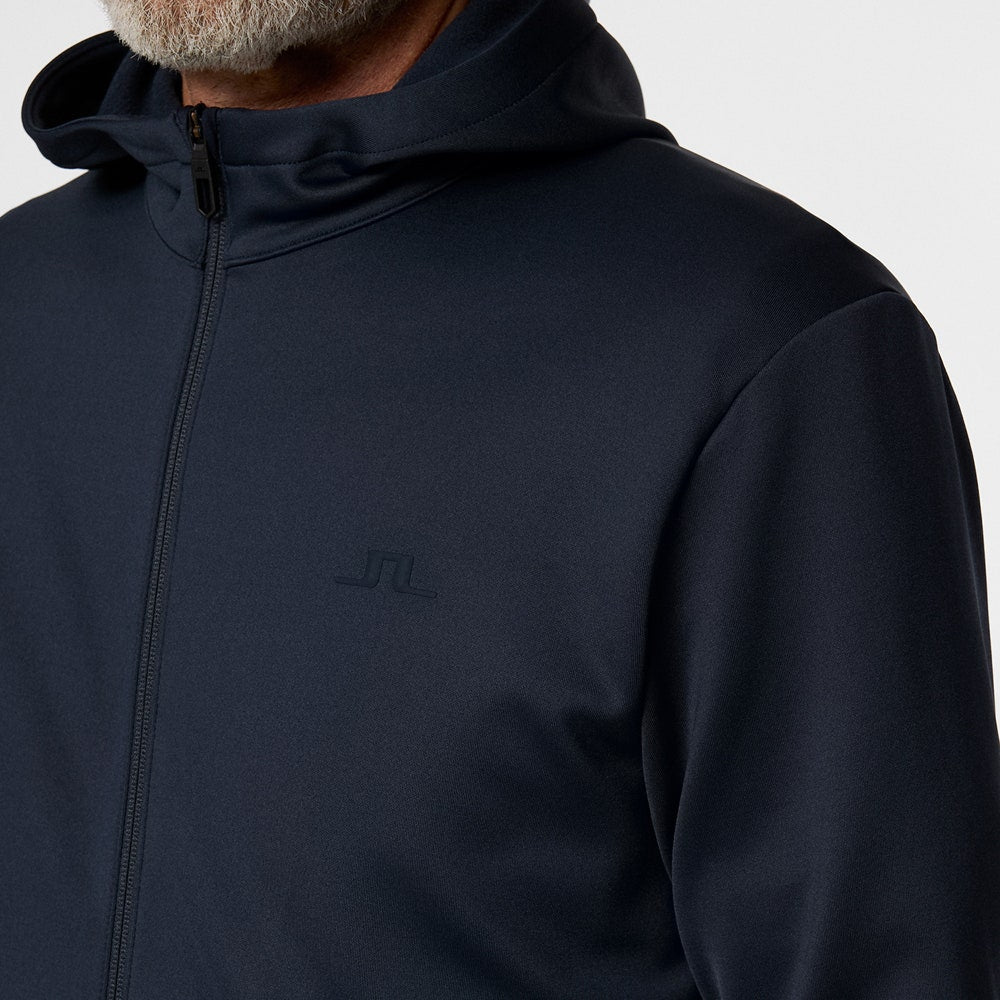 J.Lindeberg Golf Mid Layer - Aerial FZ Hoodie - JL Navy AW25