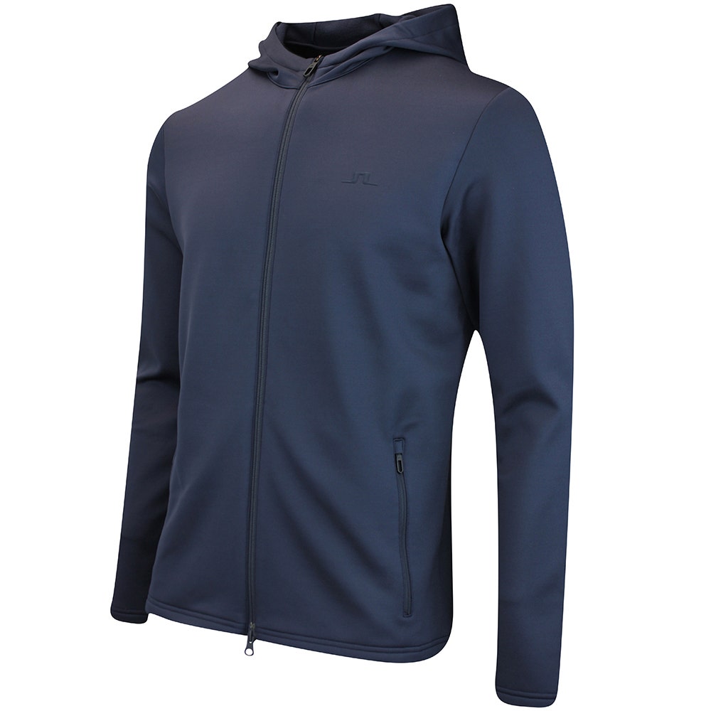 J.Lindeberg Golf Mid Layer - Aerial FZ Hoodie - JL Navy AW25
