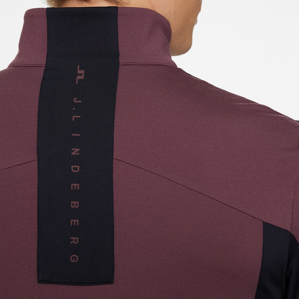J.Lindeberg Golf Mid Layer - Banks FZ Mid - Huckleberry AW25