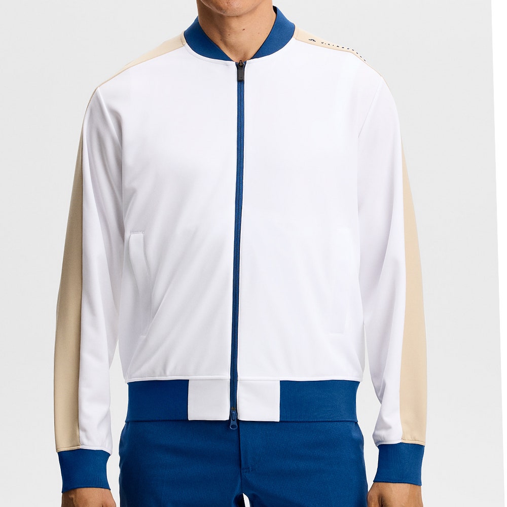 J.Lindeberg Golf Mid Layer - Bexter FZ Track Jacket - White SH26