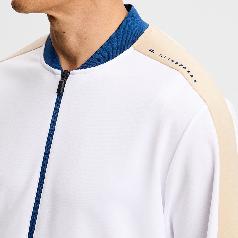 J.Lindeberg Golf Mid Layer - Bexter FZ Track Jacket - White SH26