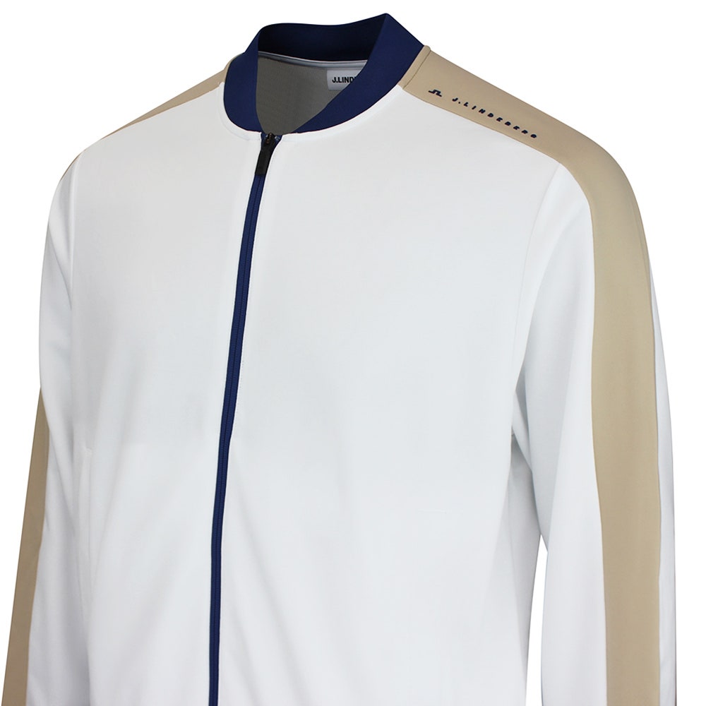 J.Lindeberg Golf Mid Layer - Bexter FZ Track Jacket - White SH26