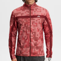 J.Lindeberg Golf Mid Layer - Bridger M Tour 26 Print FZ - Pink SS26