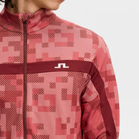 J.Lindeberg Golf Mid Layer - Bridger M Tour 26 Print FZ - Pink SS26