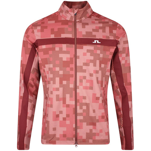 J.Lindeberg Golf Mid Layer - Bridger M Tour 26 Print FZ - Pink SS26