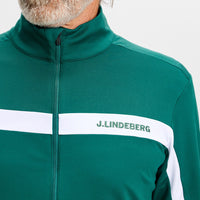 J.Lindeberg Golf Mid Layer - Jarvis FZ - Forest Biome AW26