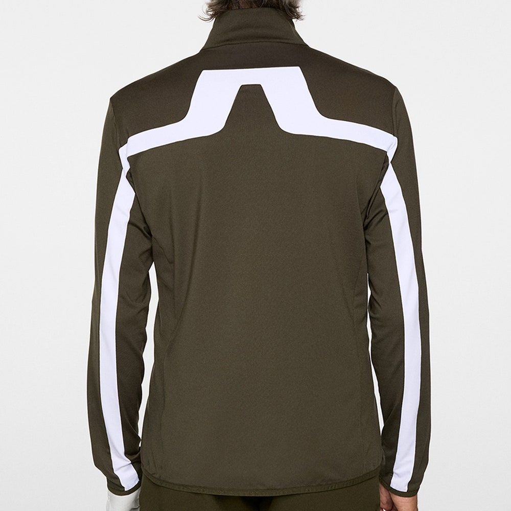 J.Lindeberg Golf Mid Layer - Jarvis FZ Mid - Forest Green AW25