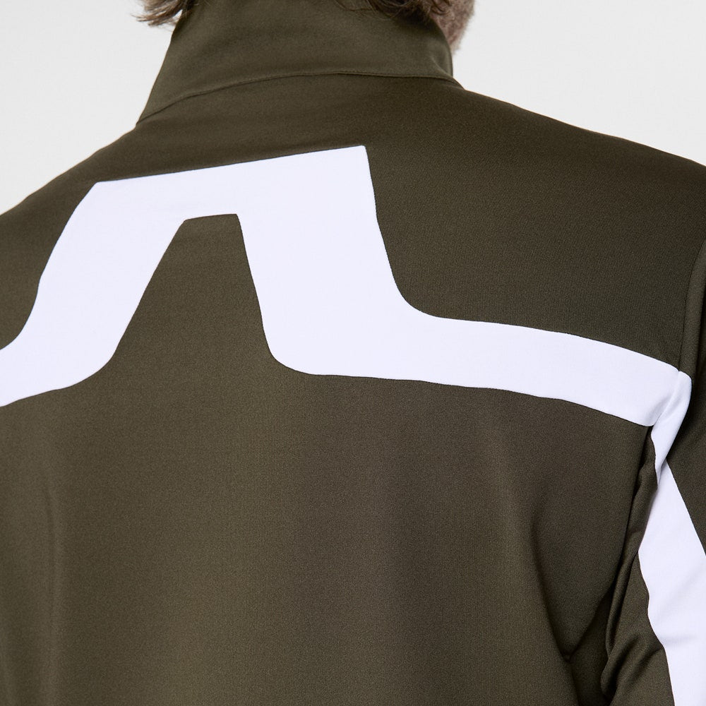 J.Lindeberg Golf Mid Layer - Jarvis FZ Mid - Forest Green AW25