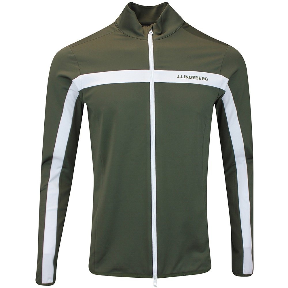 J.Lindeberg Golf Mid Layer - Jarvis FZ Mid - Forest Green AW25