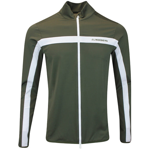 J.Lindeberg Golf Mid Layer - Jarvis FZ Mid - Forest Green AW25