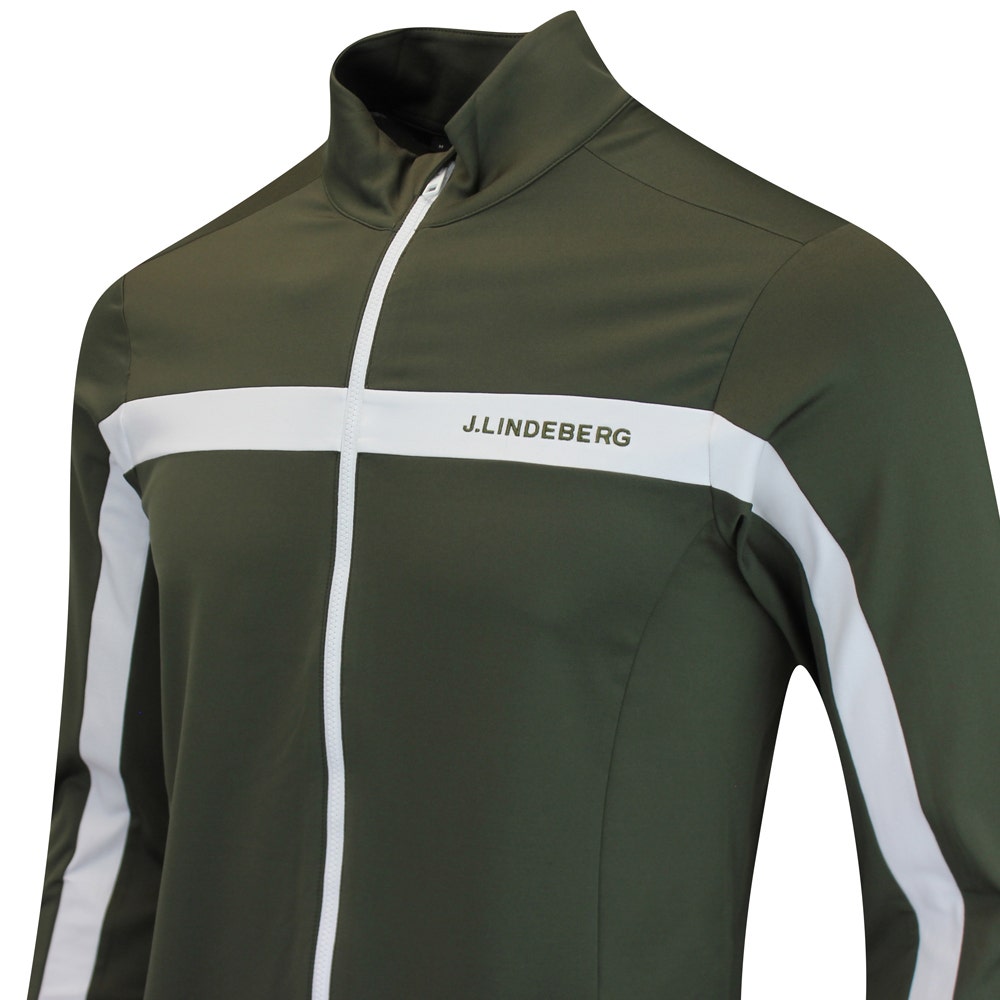 J.Lindeberg Golf Mid Layer - Jarvis FZ Mid - Forest Green AW25