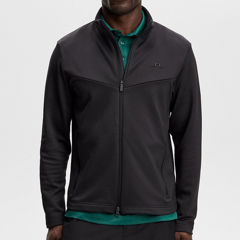 J.Lindeberg Golf Mid Layer - Maclean HZ Mid - Black AW26