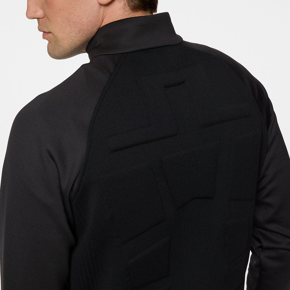 J.Lindeberg Golf Mid Layer - Solarcore FZ Fleece - Black AW25
