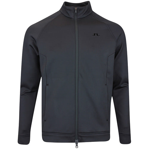 J.Lindeberg Golf Mid Layer - Solarcore FZ Fleece - Black AW25
