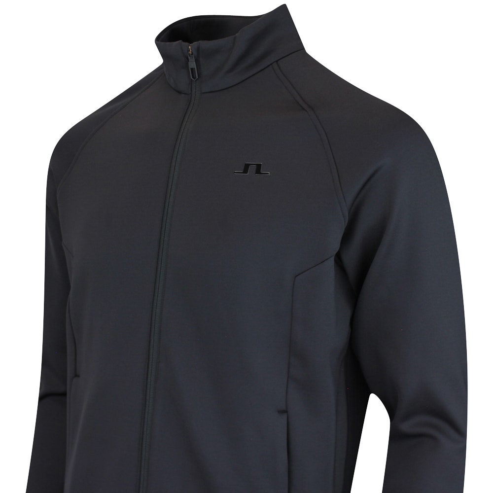 J.Lindeberg Golf Mid Layer - Solarcore FZ Fleece - Black AW25