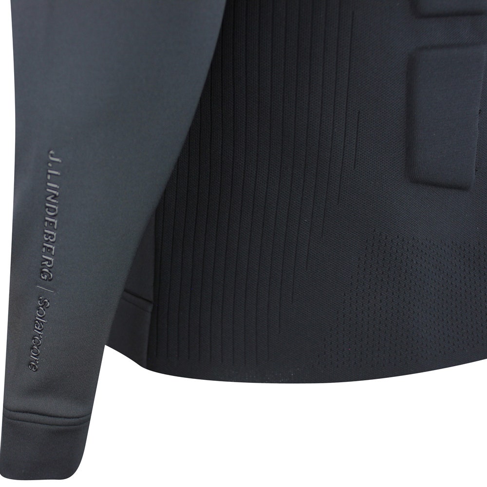 J.Lindeberg Golf Mid Layer - Solarcore FZ Fleece - Black AW25