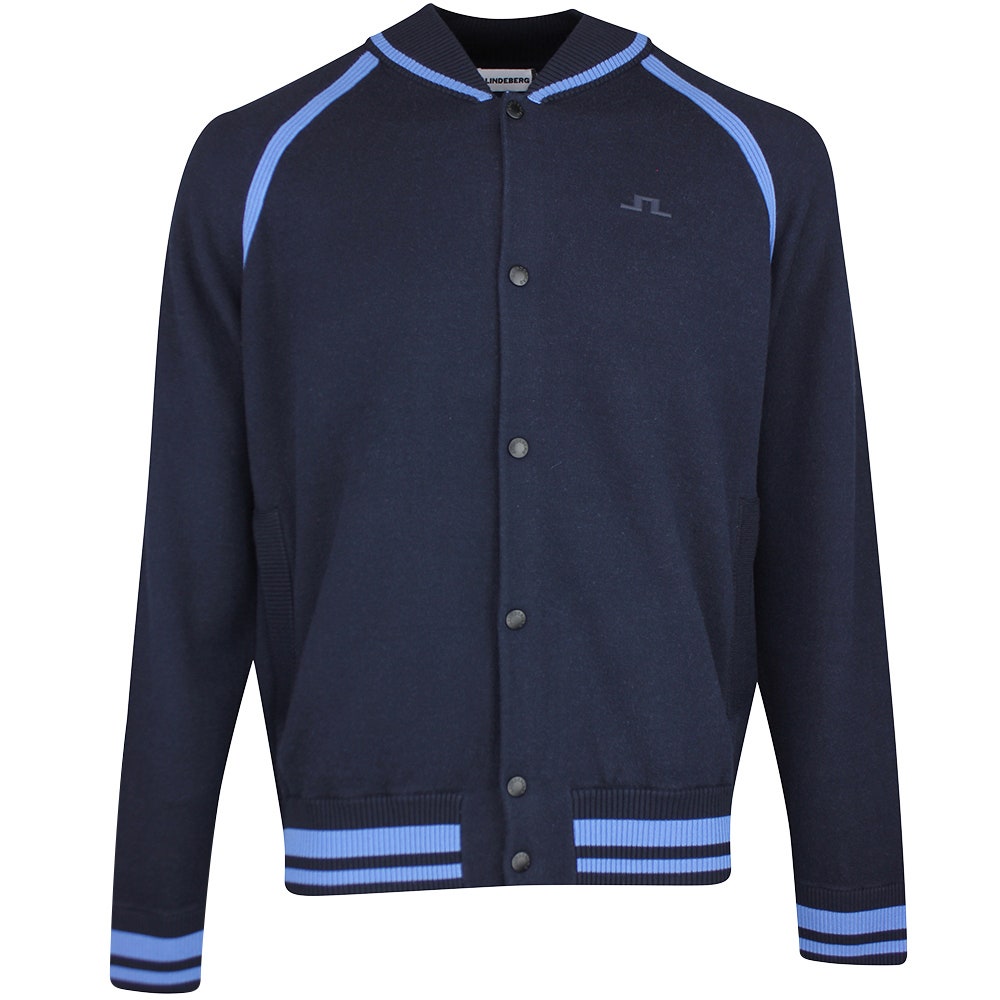 J.Lindeberg Golf Mid Layer - Stanley Knit Bomber - JL Navy SS26