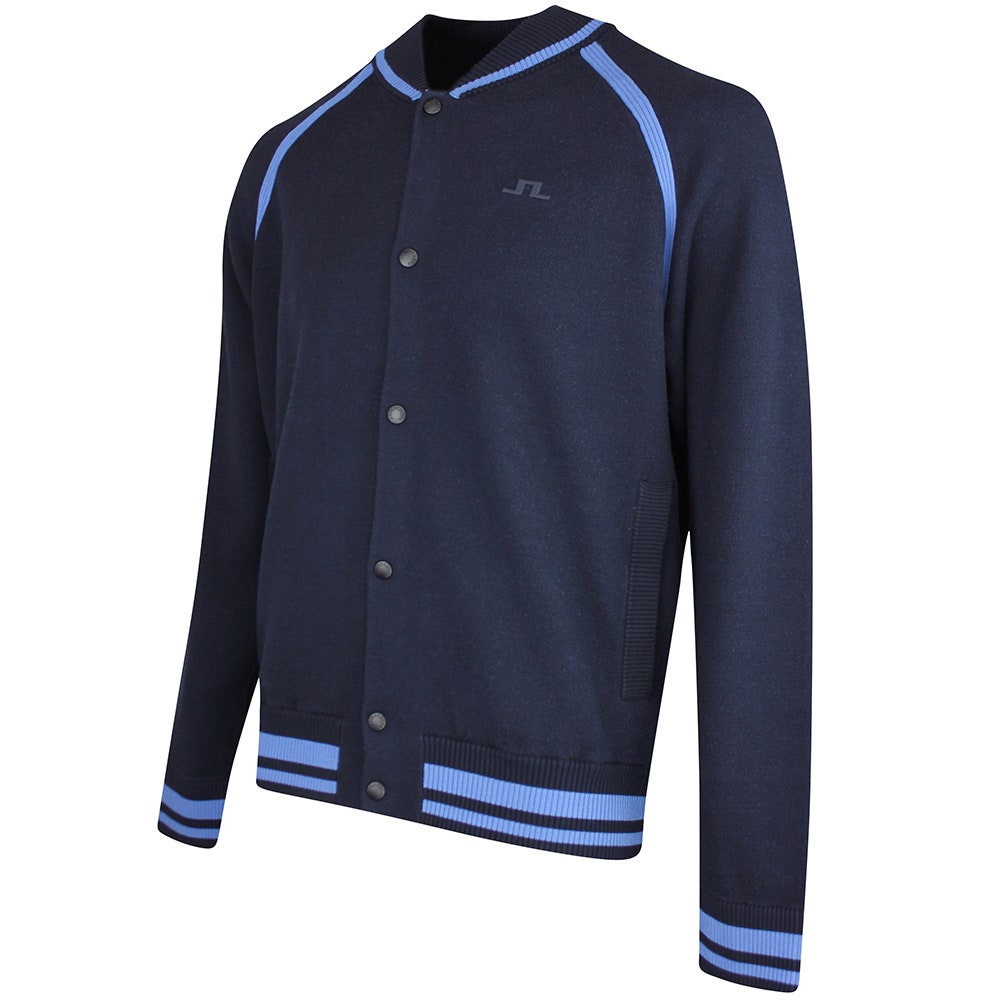 J.Lindeberg Golf Mid Layer - Stanley Knit Bomber - JL Navy SS26
