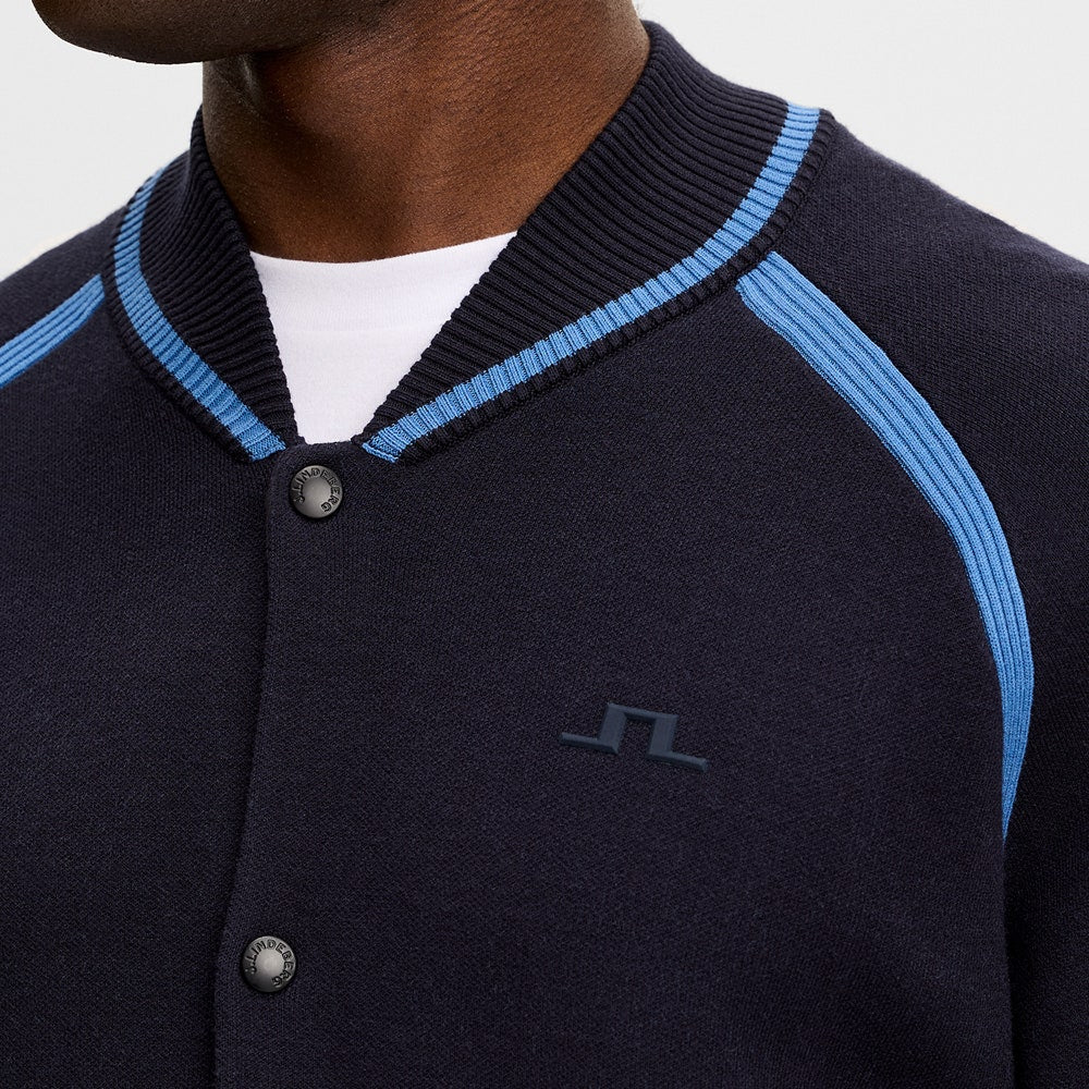 J.Lindeberg Golf Mid Layer - Stanley Knit Bomber - JL Navy SS26