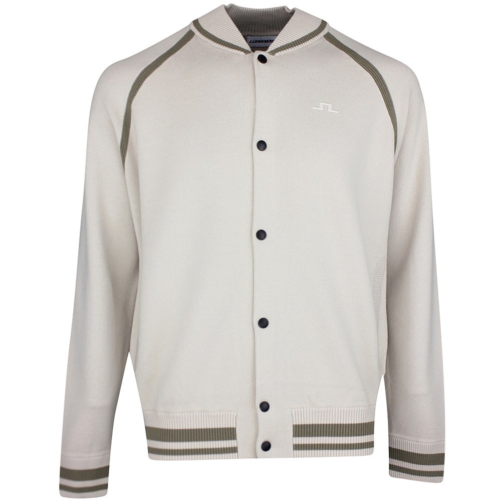 J.Lindeberg Golf Mid Layer - Stanley Knit Bomber - Moonbeam SS26