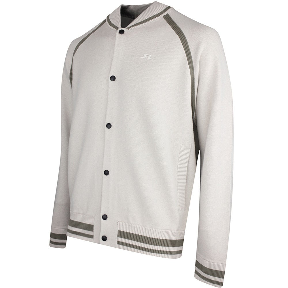 J.Lindeberg Golf Mid Layer - Stanley Knit Bomber - Moonbeam SS26