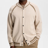 J.Lindeberg Golf Mid Layer - Stanley Knit Bomber - Moonbeam SS26